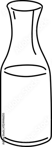 Outline drawing of a glass carafe with liquid.