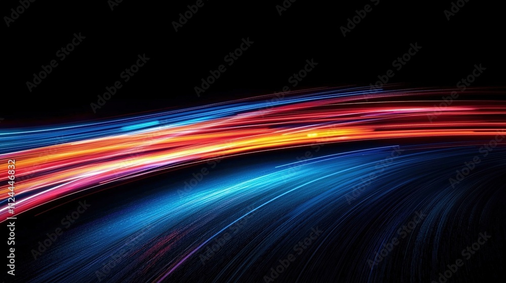 Dynamic Light Trail of Speed: Visualizing Fast Internet Connectivity and Global Communication Dynamic Light Trail of Speed: Visualizing Fast Internet Connectivity and Global Communication