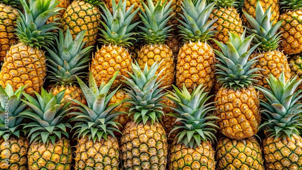 Background of fresh, ripe pineapples from Hawaii, rich in fiber, vitamin C, and minerals, pineapple, Hawaii, tropical fruit Background of fresh, ripe pineapples from Hawaii, rich in fiber, vitamin C, and minerals, pineapple, Hawaii, tropical fruit