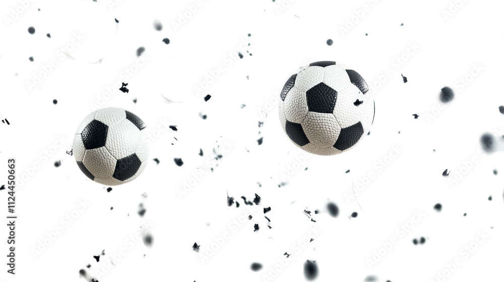 Fototapeta premium Falling Sports Balls - Soccer, Baseball, Tennis, and More