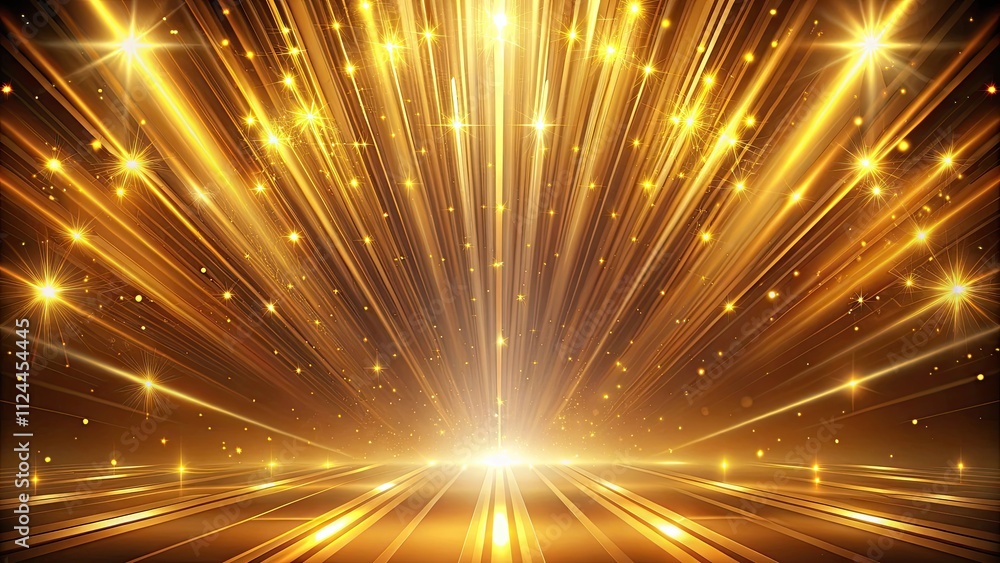 Abstract golden background with bright neon rays and glowing lines going up , abstract, golden, background, neon, rays, glowing Abstract golden background with bright neon rays and glowing lines going up , abstract, golden, background, neon, rays, glowing