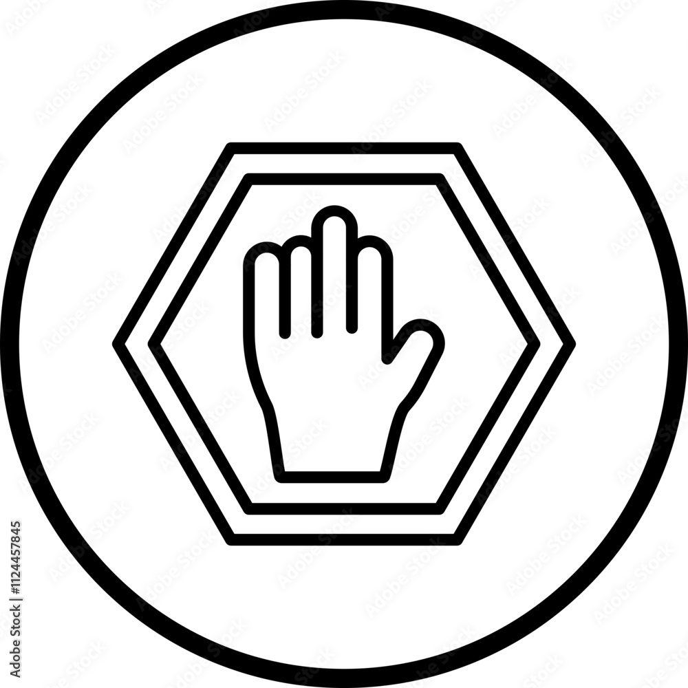 Obraz premium Stop icon style