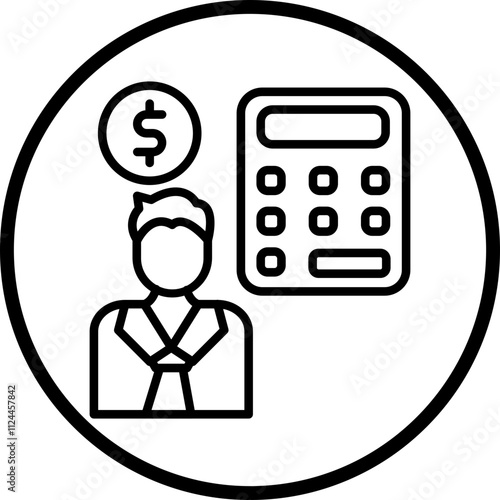 Accountant icon style