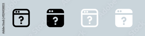 Forget icon set in black and white. Password signs vector illustration.