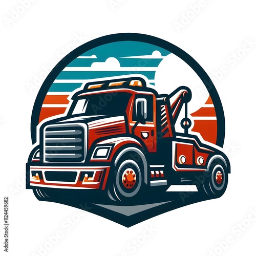 tow truck logo vector