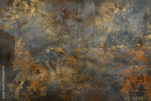  Old and rust grey and orange metal sheet. Detailed photo textured background photo