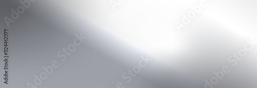 Mirror texture background. Silver metal gradient. Sheen foil, chrome metal, glass effect. Glass surface window. Abstract white grey gradient pattern. Vector realistic illustration