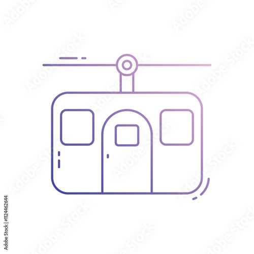 Cable car vector icon