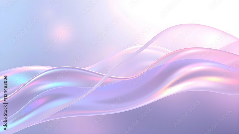 Shiny glossy holographic waves. Trendy iridescent liquid wavy texture Shiny glossy holographic waves. Trendy iridescent liquid wavy texture