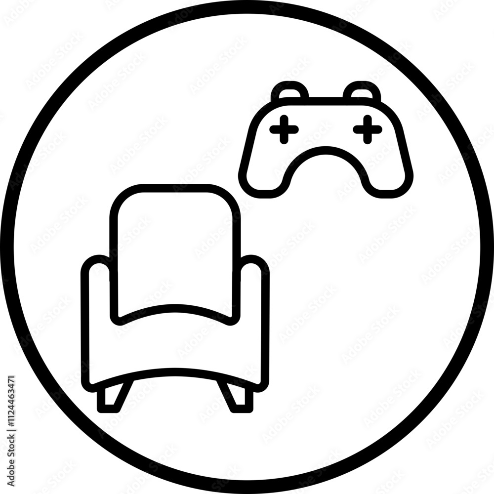 Gaming areas icon style