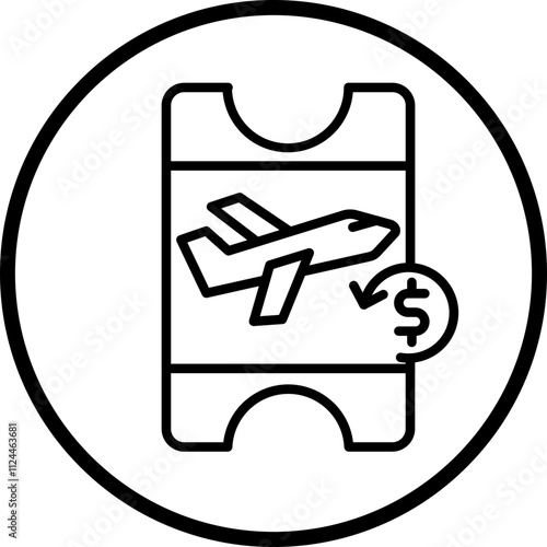 Airfare Reimbursemen icon style