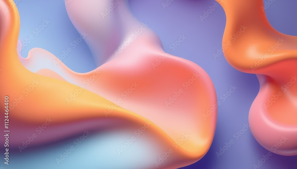 Abstract Pastel Fluid Shapes Gradient Design Abstract Pastel Fluid Shapes Gradient Design