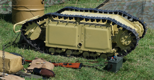 The Goliath tracked mine was a series of two unmanned ground vehicles used by the German Army as disposable demolition vehicles during World War II. photo