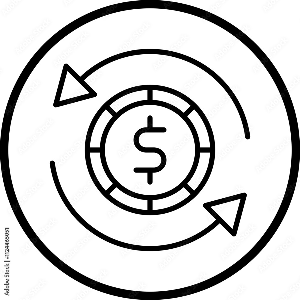 Dollar Exchange icon style Dollar Exchange icon style