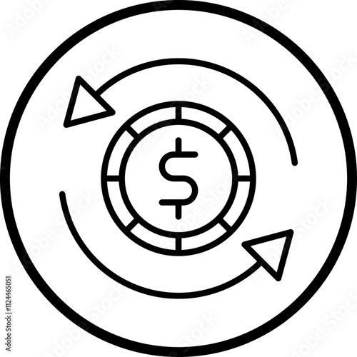 Dollar Exchange icon style