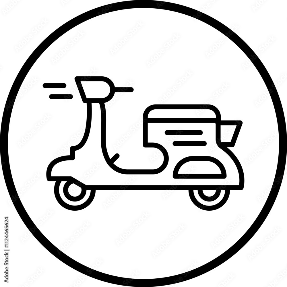 Scooter icon style Scooter icon style