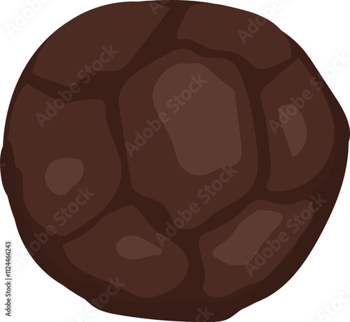 Dark Chocolate Crinkle Cookie Illustration.