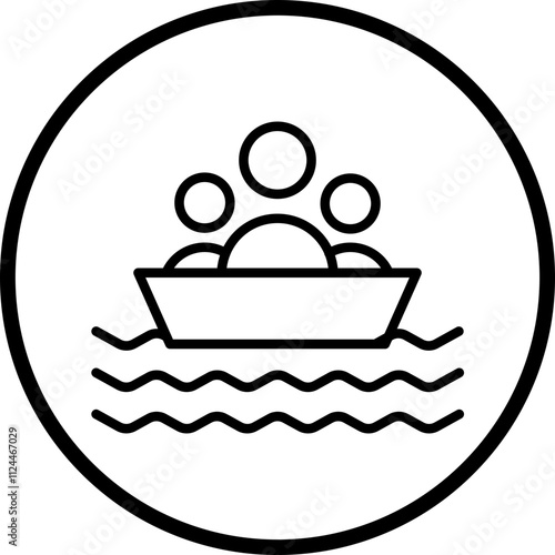 Rafting icon style