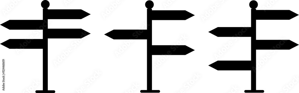 Signpost icon, direction icon vector isolated Signpost icon, direction icon vector isolated