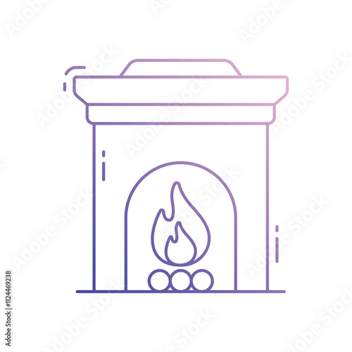 Fire place vector icon