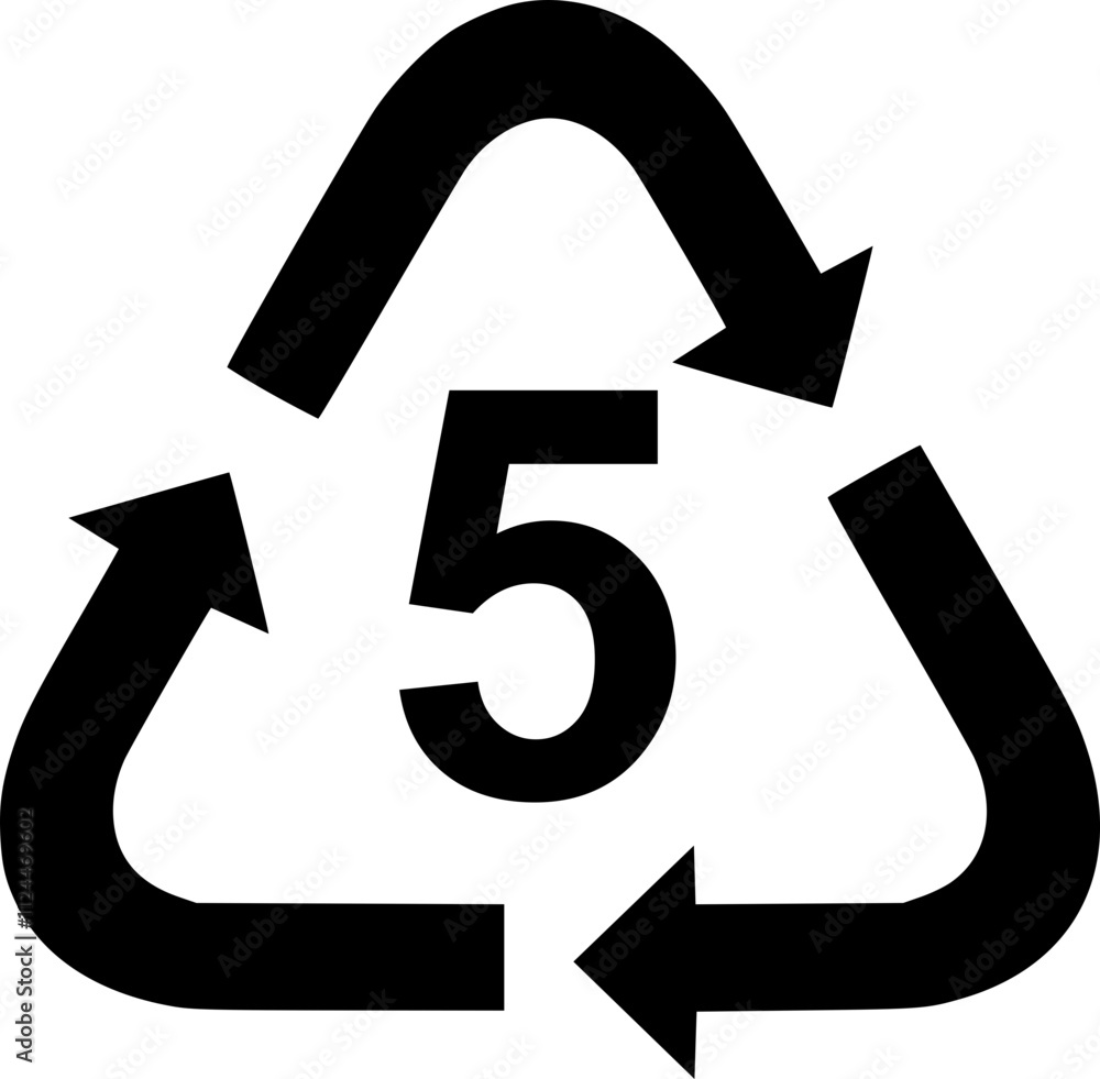 PP 5 recycle symbol PP 5 recycle symbol