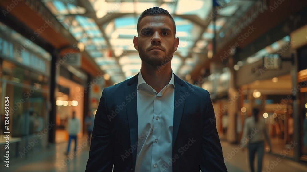 A young businessman with a striking appearance, walking through a bustling urban environment, radiating confidence and determination. A young businessman with a striking appearance, walking through a bustling urban environment, radiating confidence and determination.