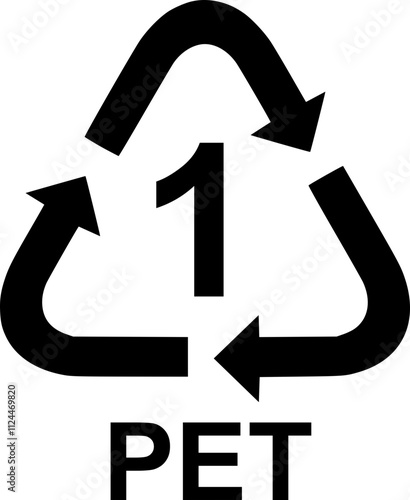 PET 1 recycle symbol