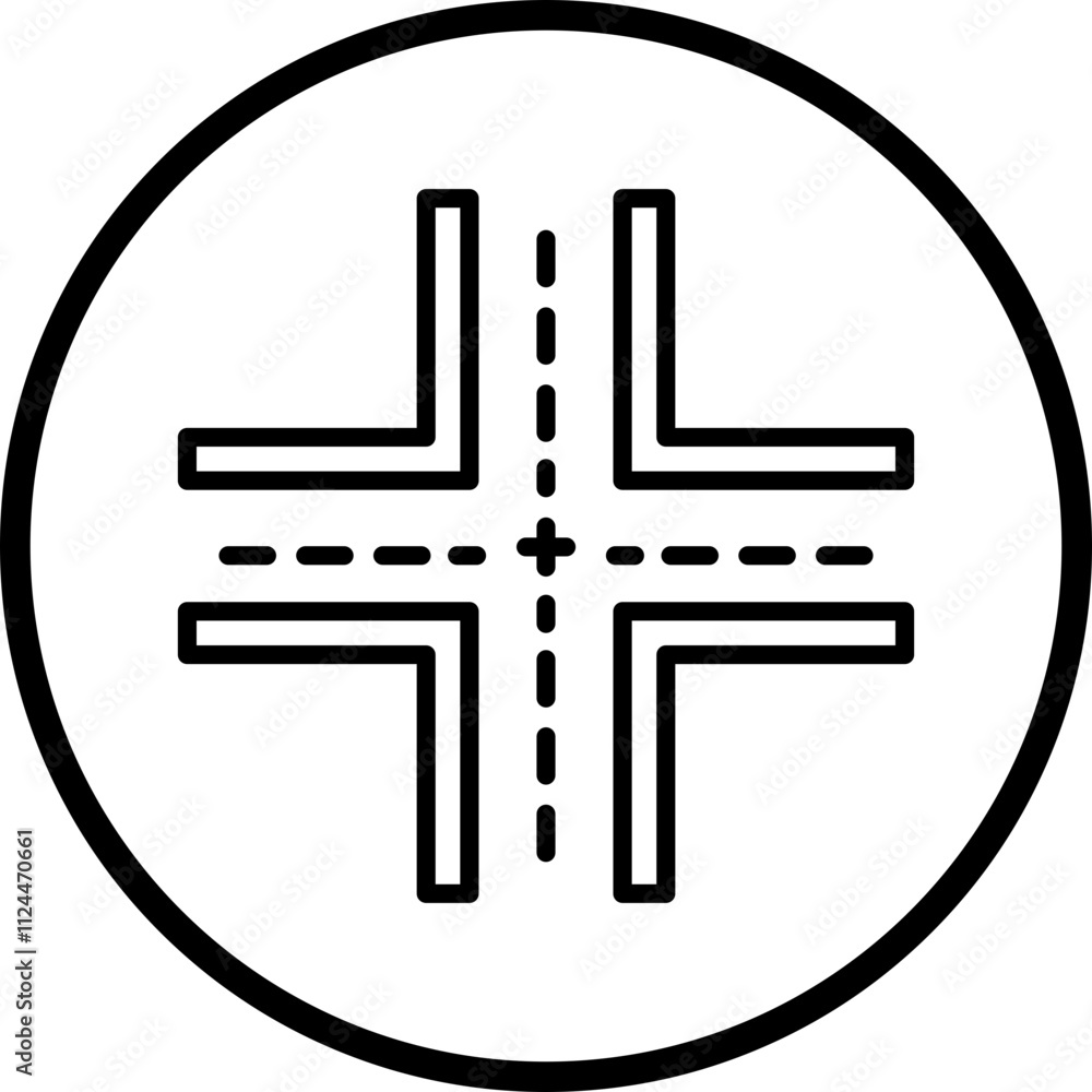 Fototapeta premium Crossing Road icon style