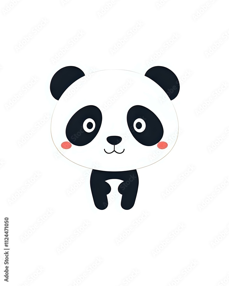 dessin vectoriel d'un joli panda qui sourit dessin vectoriel d'un joli panda qui sourit