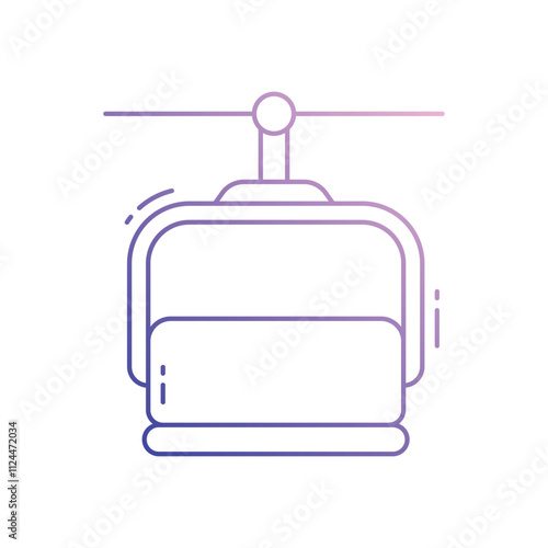 Ski Lift vector icon