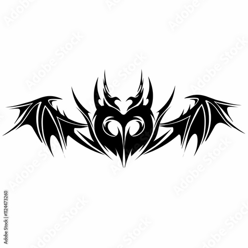 black and white tattoo design