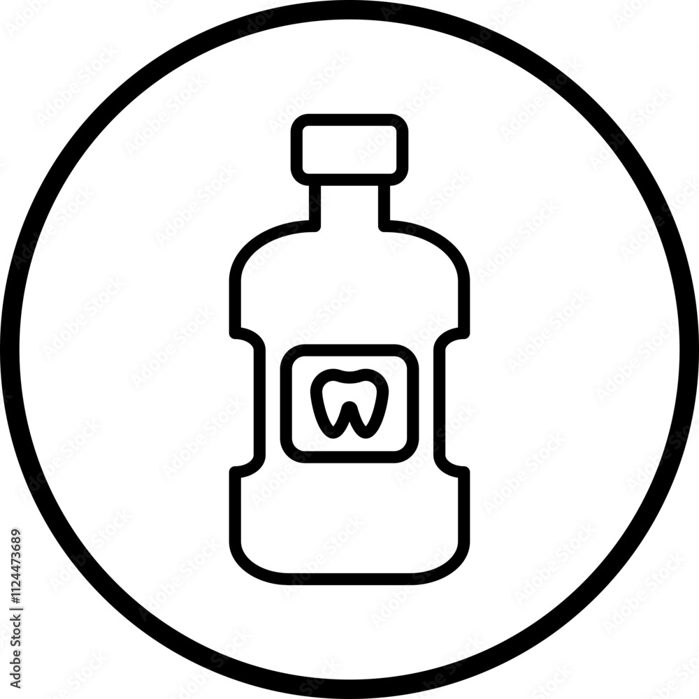 Mouthwash icon style Mouthwash icon style