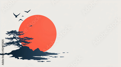 Serene Japanese Landscape: ...