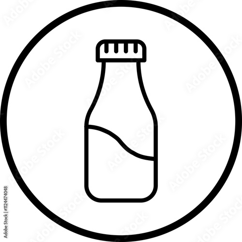 Milk Bottle icon style
