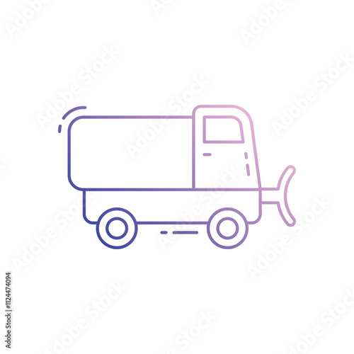 Snowplow vector icon