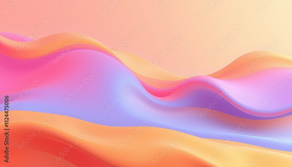 Abstract Pastel Waves Flowing Design Abstract Pastel Waves Flowing Design