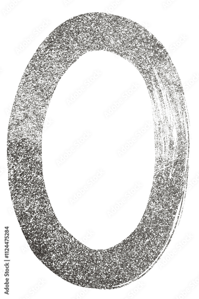 Silver glitter 0 number png brush stroke font Silver glitter 0 number png brush stroke font