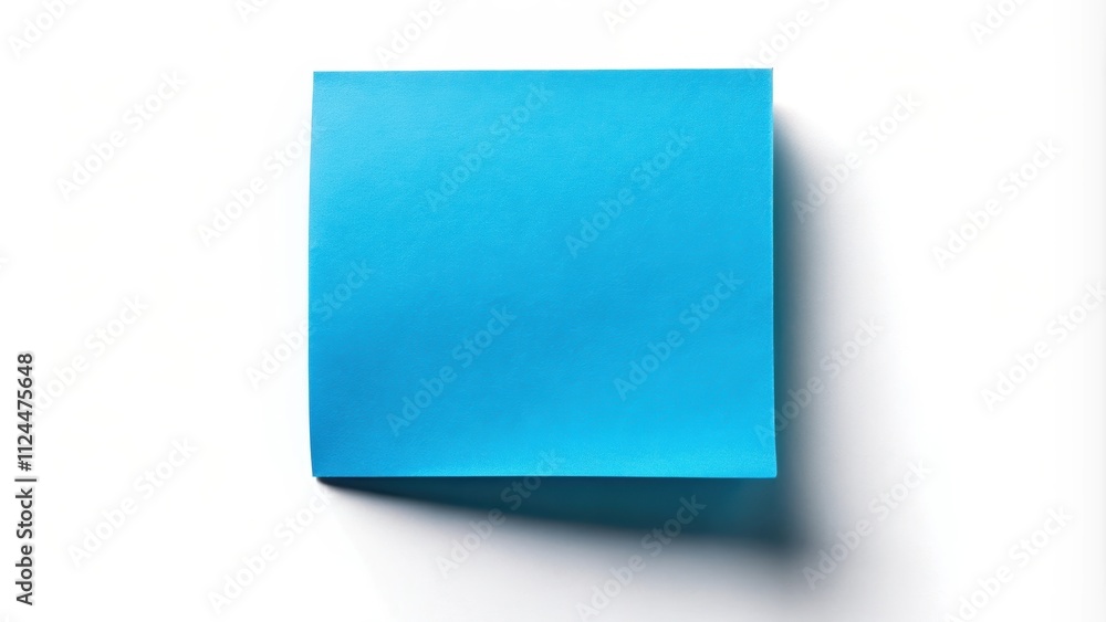 Square blue sticky note with shadow, stationery, office supplies, reminder, adhesive, paper, memo, message, blank Square blue sticky note with shadow, stationery, office supplies, reminder, adhesive, paper, memo, message, blank