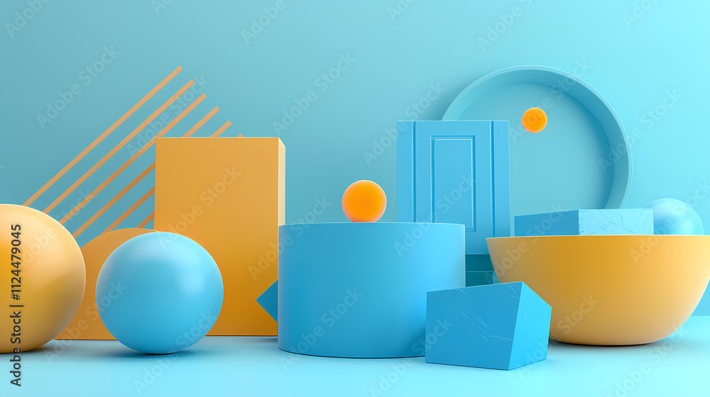 Abstract Blue and Yellow Geometric Shapes: A vibrant composition of geometric shapes in blue and yellow hues creates a visually stimulating abstract backdrop, perfect for minimalist designs. Abstract Blue and Yellow Geometric Shapes: A vibrant composition of geometric shapes in blue and yellow hues creates a visually stimulating abstract backdrop, perfect for minimalist designs.