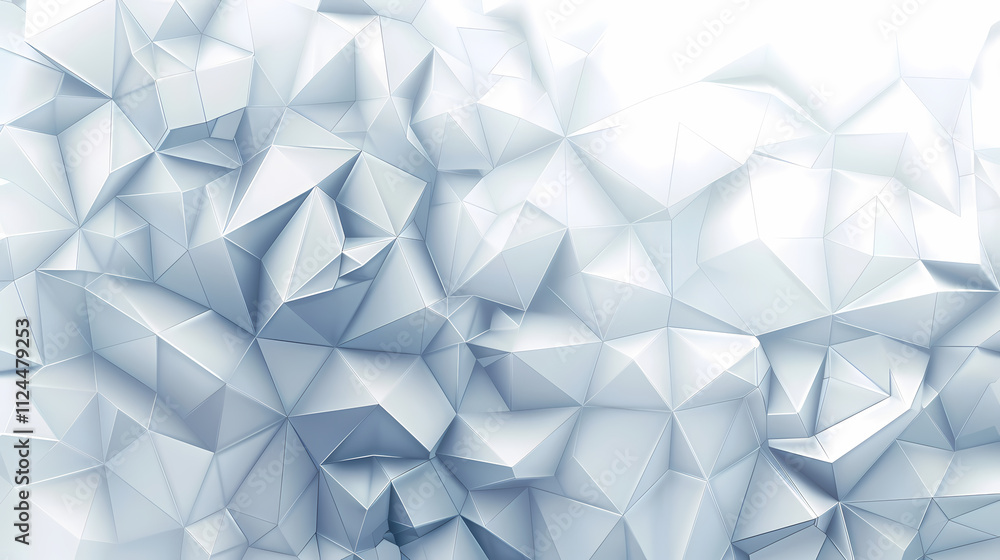 Abstract Low-Poly Crystalline Structure Abstract Low-Poly Crystalline Structure