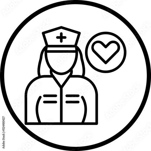 Caregiver Female icon style