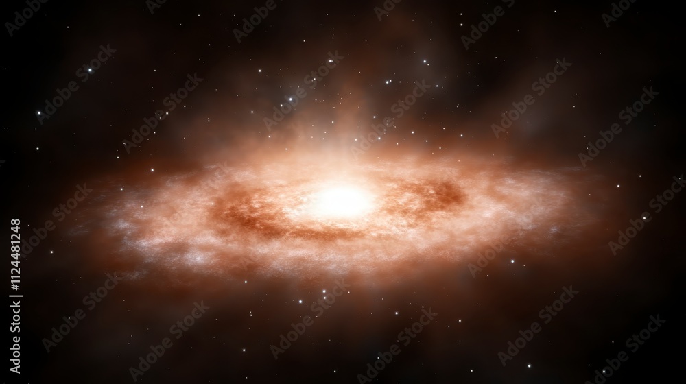 Fototapeta premium Cosmic Nebula Spiral Galaxy Space Background Starry Night Celestial Astronomy