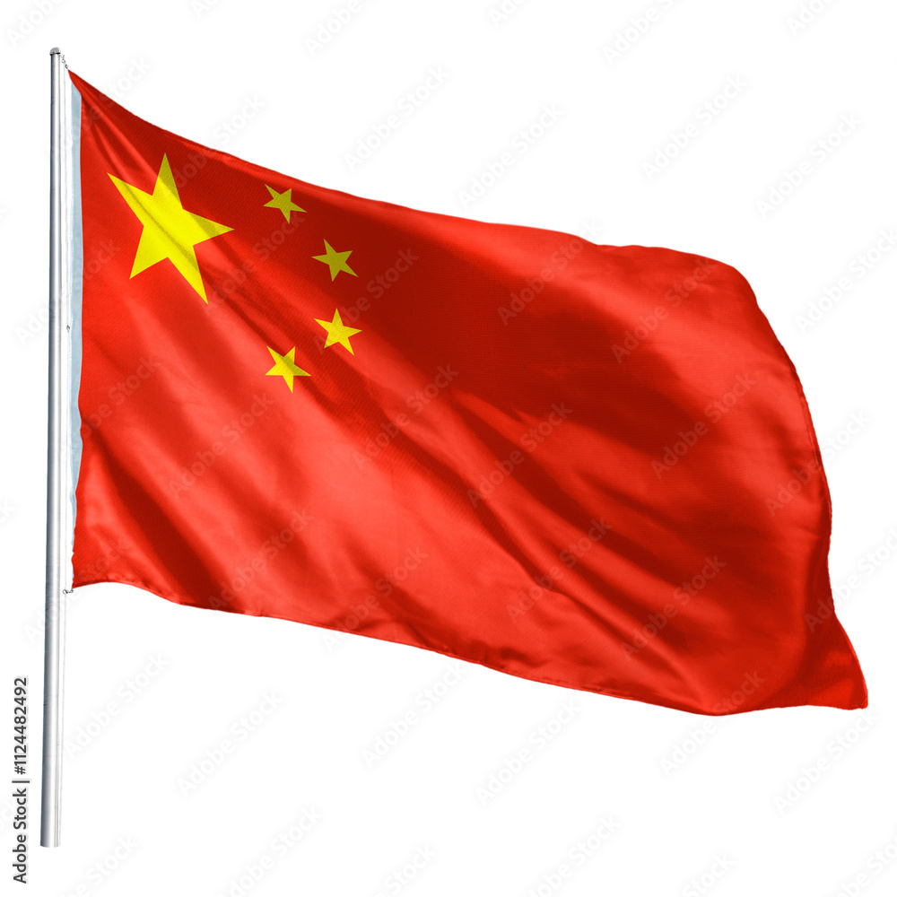 China png flag waving sticker, national symbol, transparent background China png flag waving sticker, national symbol, transparent background