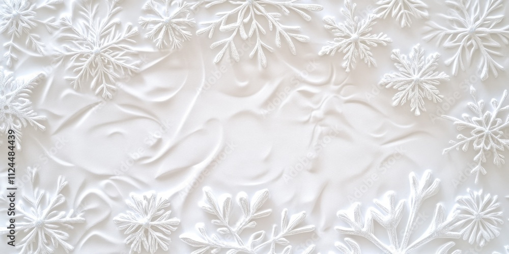 Intricate Snowflake Pattern on White Background Intricate Snowflake Pattern on White Background