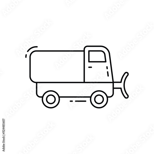 Snowplow vector icon