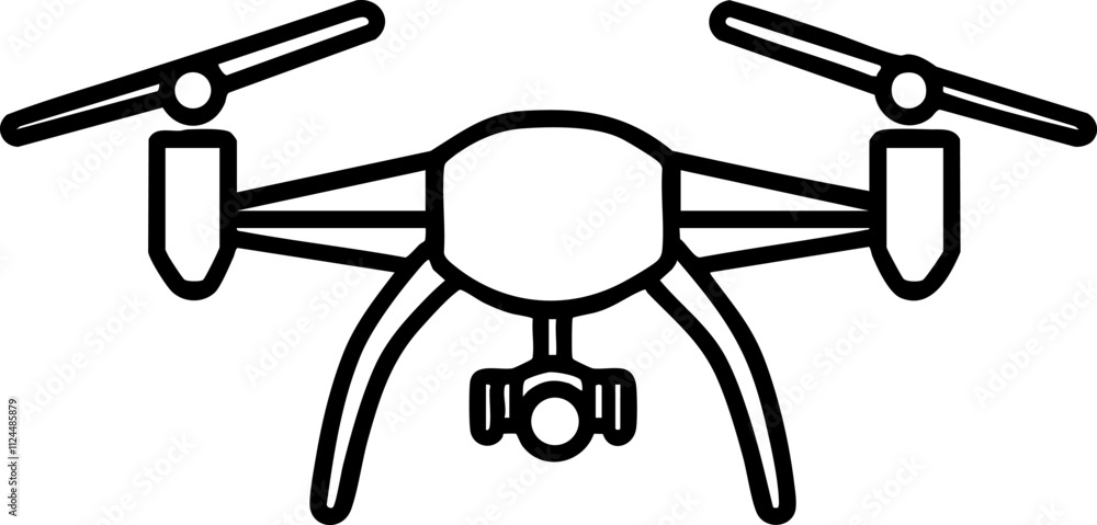 A sleek, minimalist illustration of a drone, showcasing its design and features, suitable for technology and innovation themes. A sleek, minimalist illustration of a drone, showcasing its design and features, suitable for technology and innovation themes.