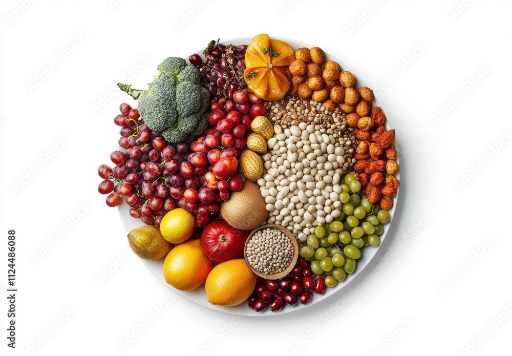 Vibrant Assortment of Fresh Fruits and Vegetables Arranged Aesthetically on a White Plate Showcasing Nature's Bounty in a Colorful Display for Healthy Eating Inspiration Vibrant Assortment of Fresh Fruits and Vegetables Arranged Aesthetically on a White Plate Showcasing Nature's Bounty in a Colorful Display for Healthy Eating Inspiration