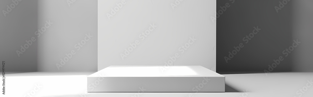 Minimalist White Product Display Platform Minimalist White Product Display Platform