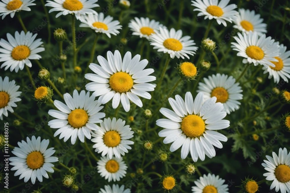Draped background. Still life of flowers - summer blooming chamomile Draped background. Still life of flowers - summer blooming chamomile