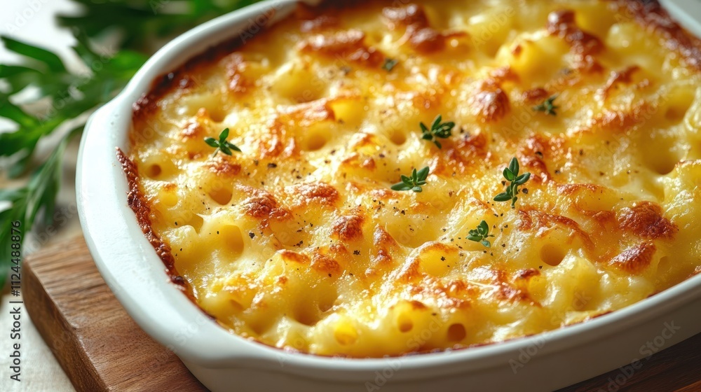 Baked Macaroni and Cheese Golden Bubbly Comfort Food Delicious Dish Baked Macaroni and Cheese Golden Bubbly Comfort Food Delicious Dish